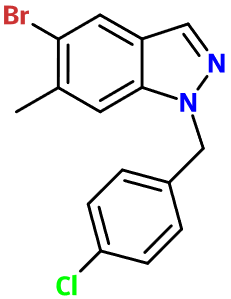 (图片) MC001265 1H-Indazole, 5-Br-1-[(4-chlorophenyl)methyl]-6-methyl-